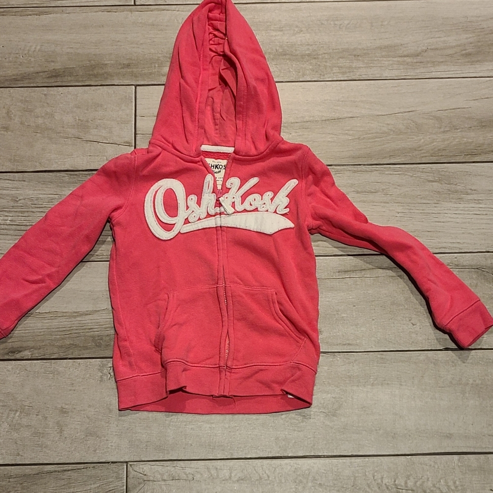 🦔 Osh Kosh girls pink zip up sweatshirt☀️